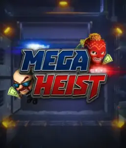 Enter the exciting world of the Mega Heist game by Relax Gaming, showcasing mischievous characters ready to undertake a bank heist. This graphic depicts the intensity of the heist with its dramatic logo and a mysterious vault backdrop. Perfect for fans of heist movies, providing a captivating adventure. 